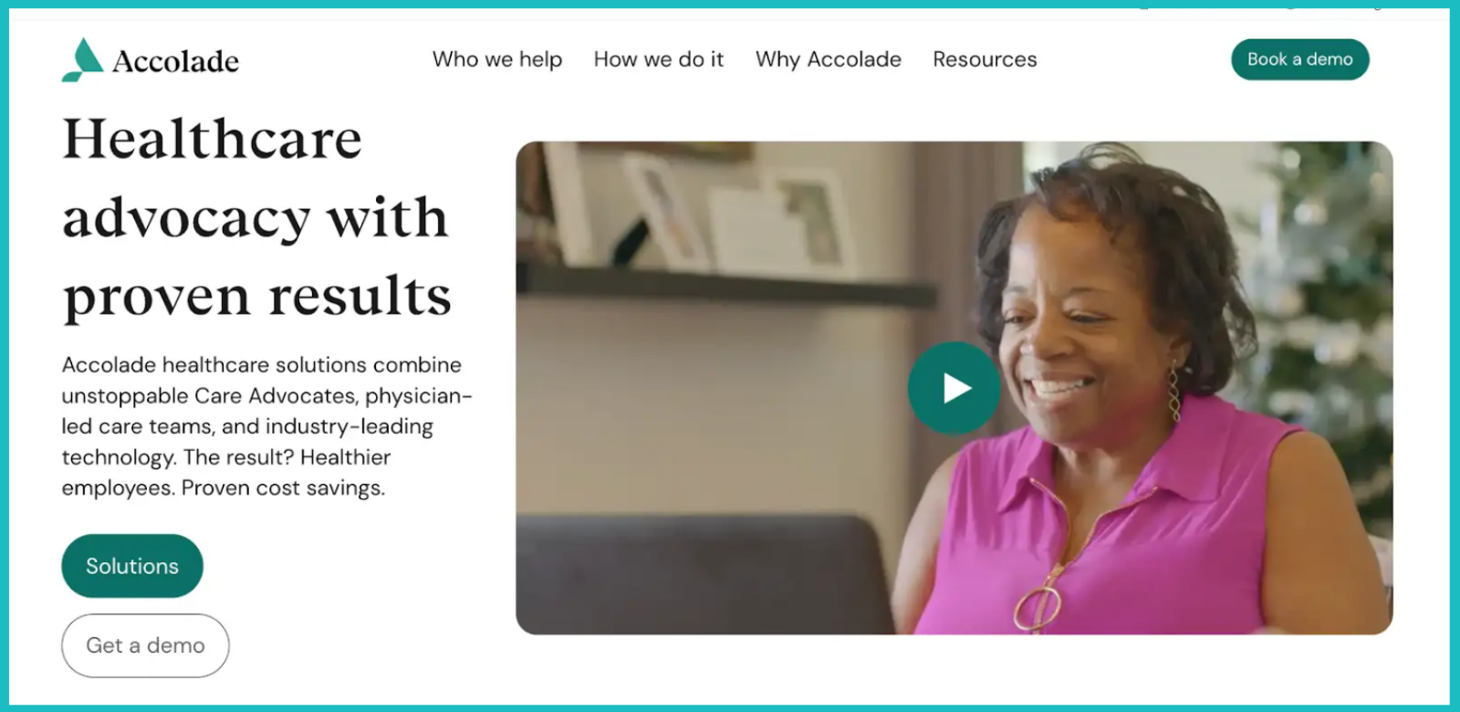 Accolade care services landing page