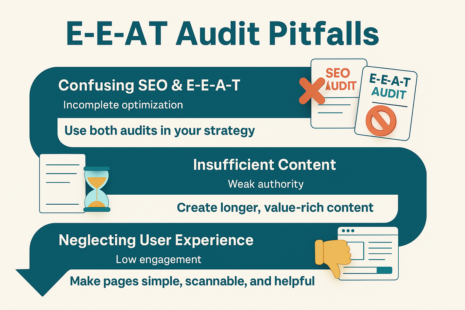 common E-E-A-T audit mistakes and how to fix them
