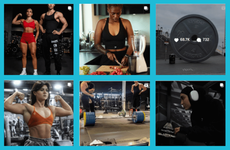 GymShark influencer marketing examples of micro-influencers' content