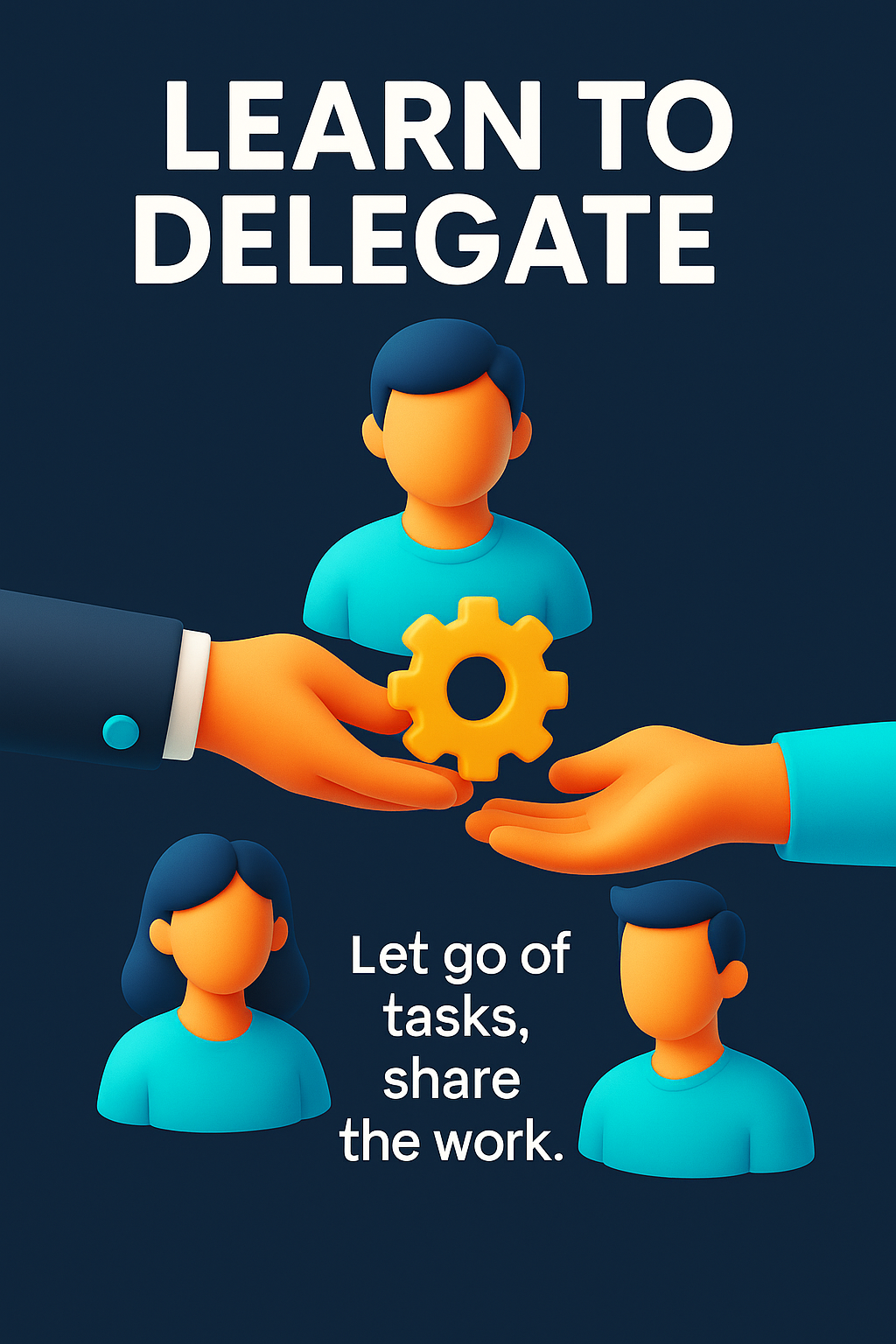 infographic showing 67% of founders say delegating reduces burnout
