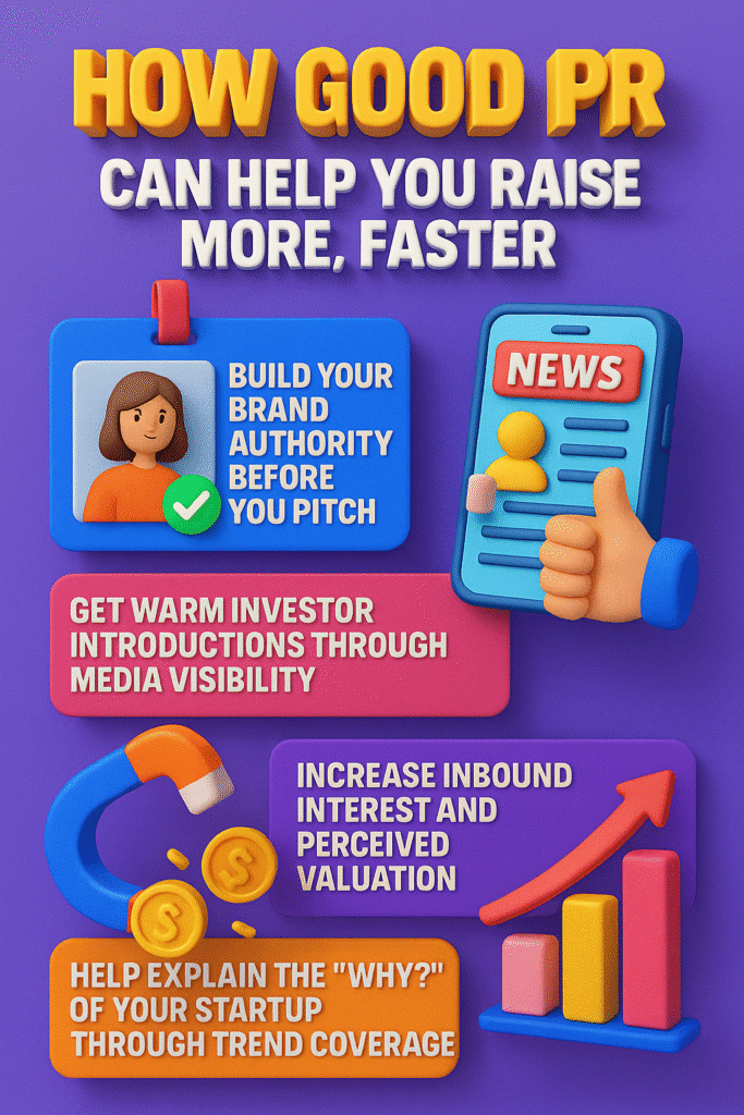 How PR helps startups raise funding—boost brand authority, investor visibility, inbound interest, and market urgency.