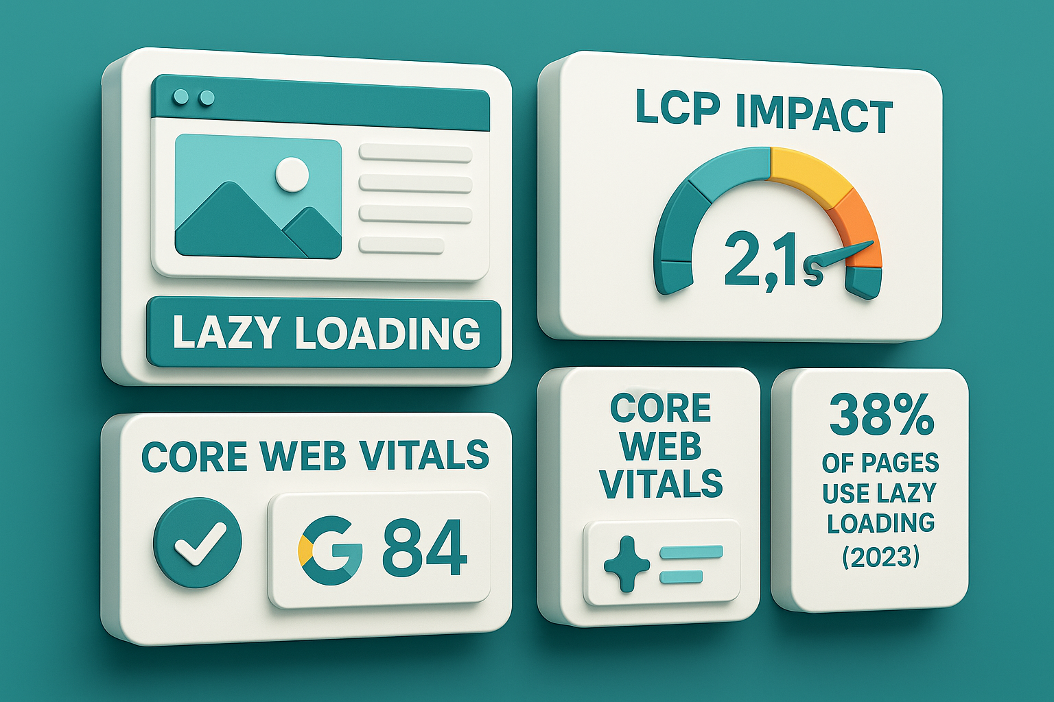Infographic with steps in how to implement lazy loading