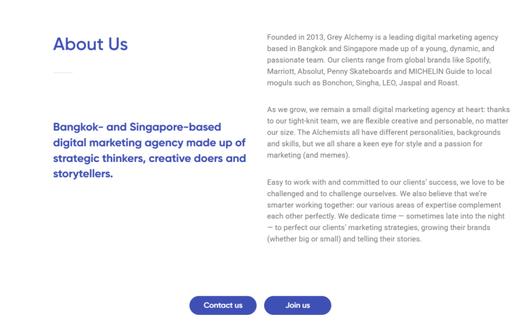 Grey Alchemy agency's about us description and culture deck