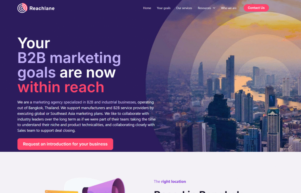 Reachlane agency - best b2b marketing provider for market expansion for full funnel execution