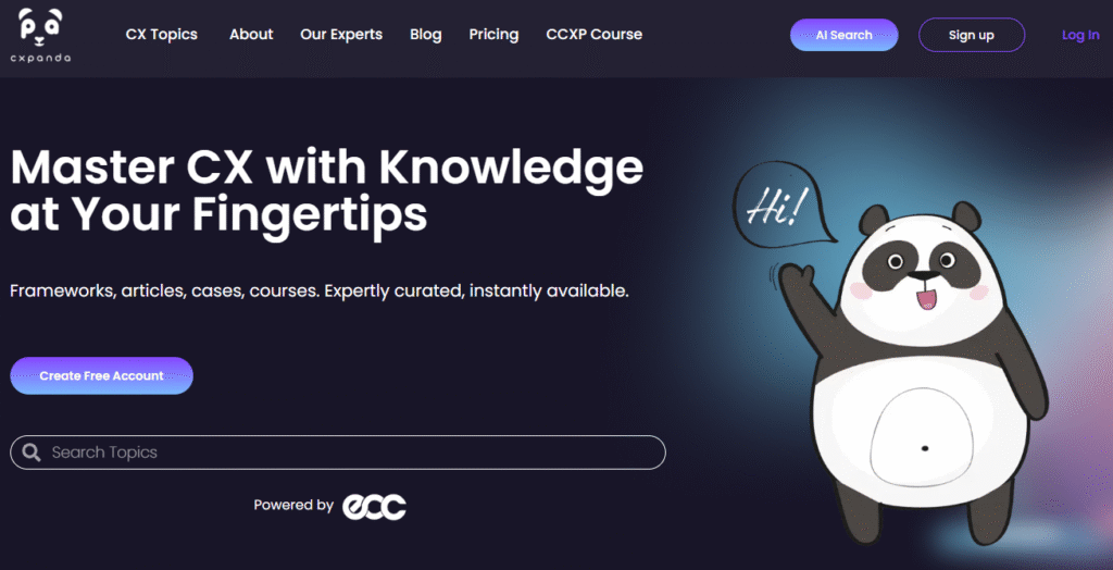 CXPanda website - example of aboveA project achievements