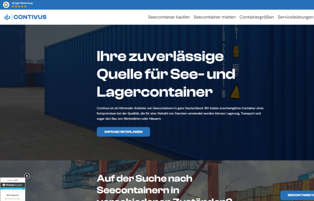 shipping containers project in german market by aboveA
