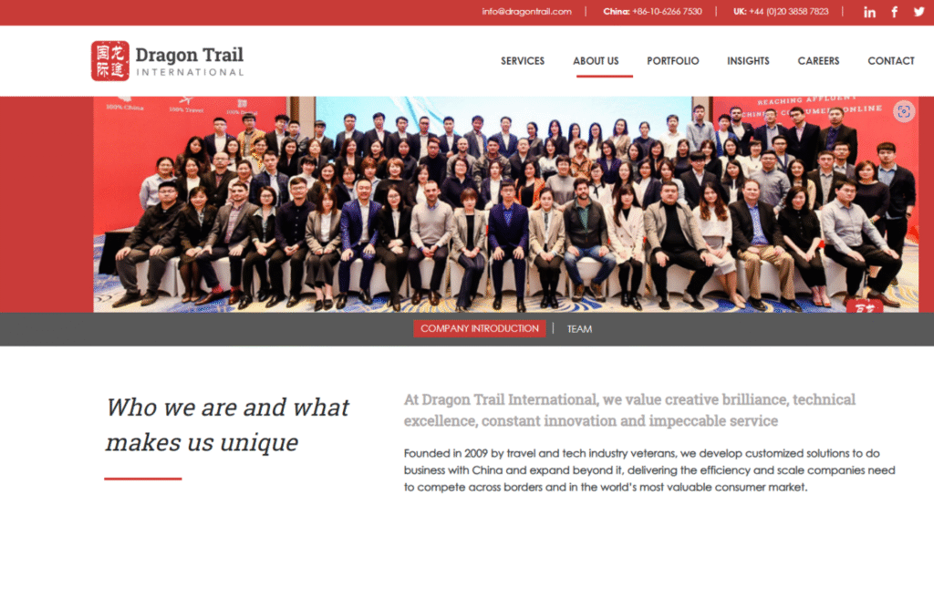 dragontrail agency team introduction and its composition infographic