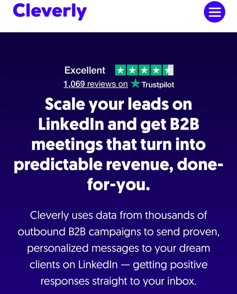 cleverly phone version website example