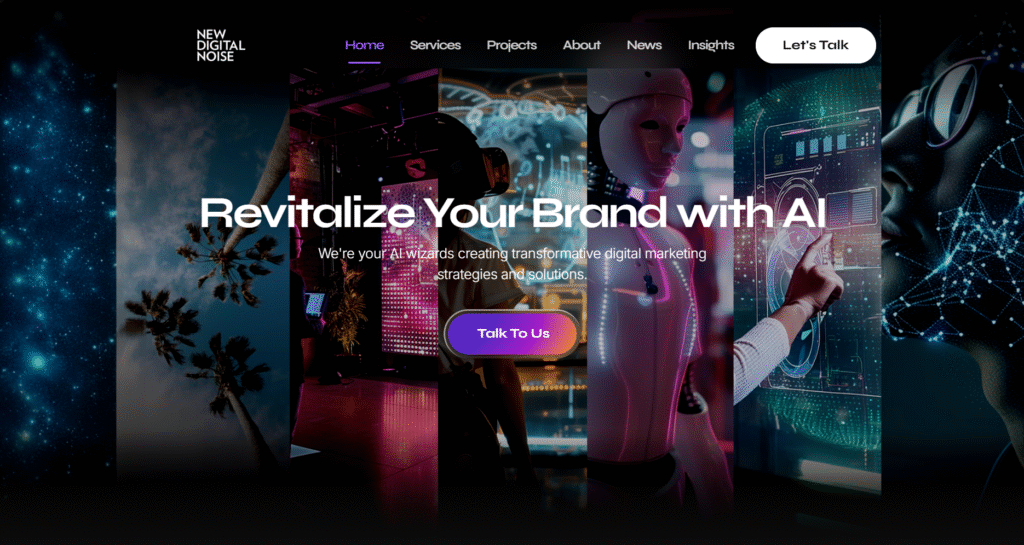 New Digital Noise marketing agency's website