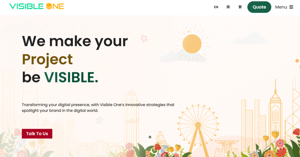 Visible One agency known for web dev official website
