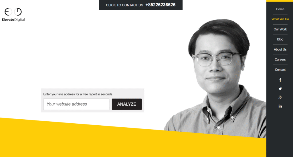 Elevate Digital webpage
