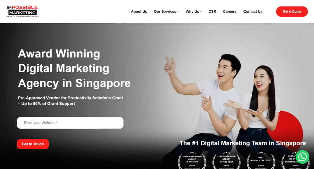 impossible marketing - Award Winning Digital Marketing Agency in SingaporeAward Winning Digital Marketing Agency in Singapore