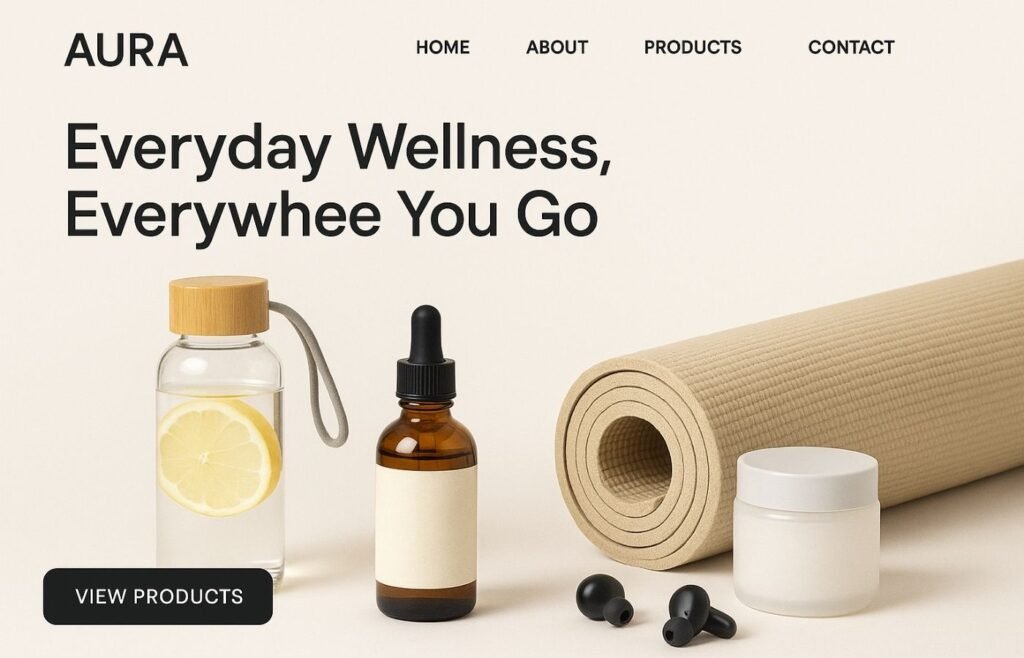 Consumer Lifestyle & Wellness Product Aura website