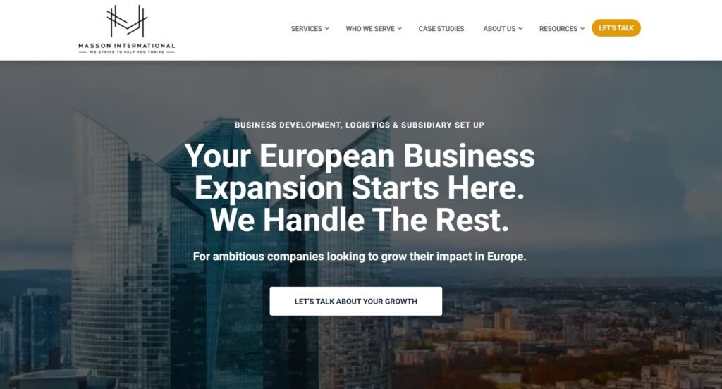 Masson International -For ambitious asian companies looking to grow their impact in Europe.