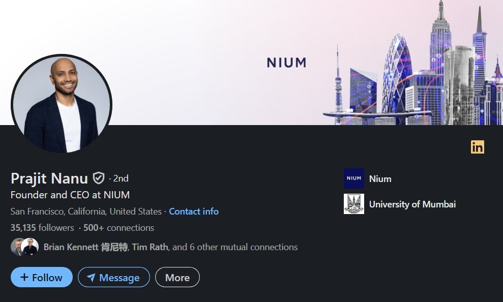 Prajit Nanu LinkedIn Profile