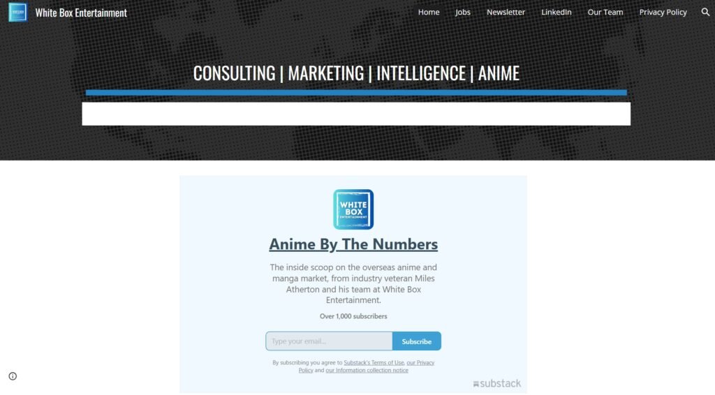 White Box Entertainment is North America's leading agency for strategy, marketing, and intelligence in the world of anime and manga.