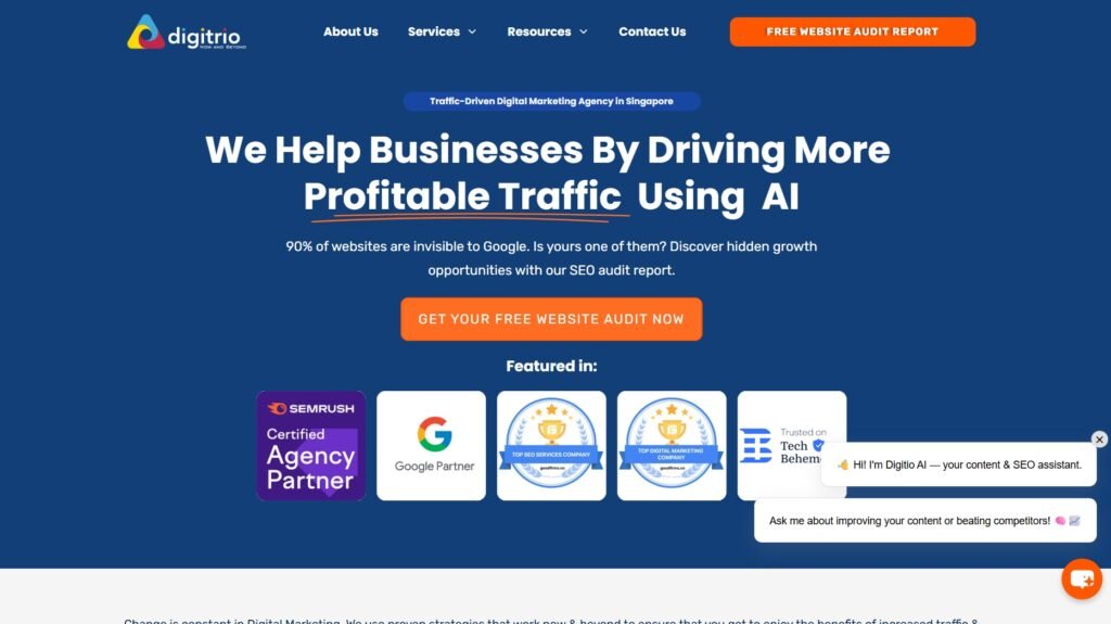 digitrio agency - traffic driven digital amrketing agency in singapore