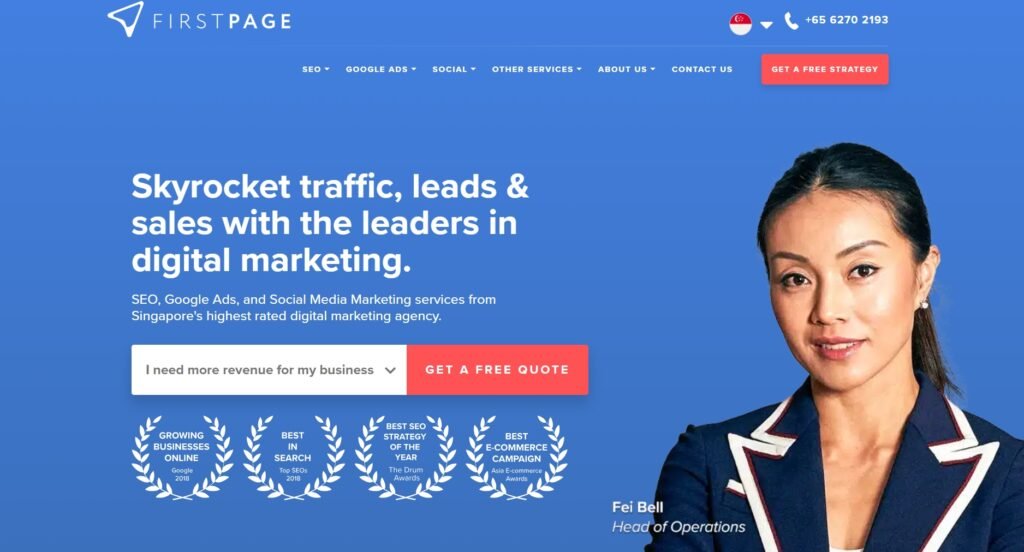 firstpage - SEO, Google Ads, and Social Media Marketing services from Singapore's highest rated digital marketing agency.