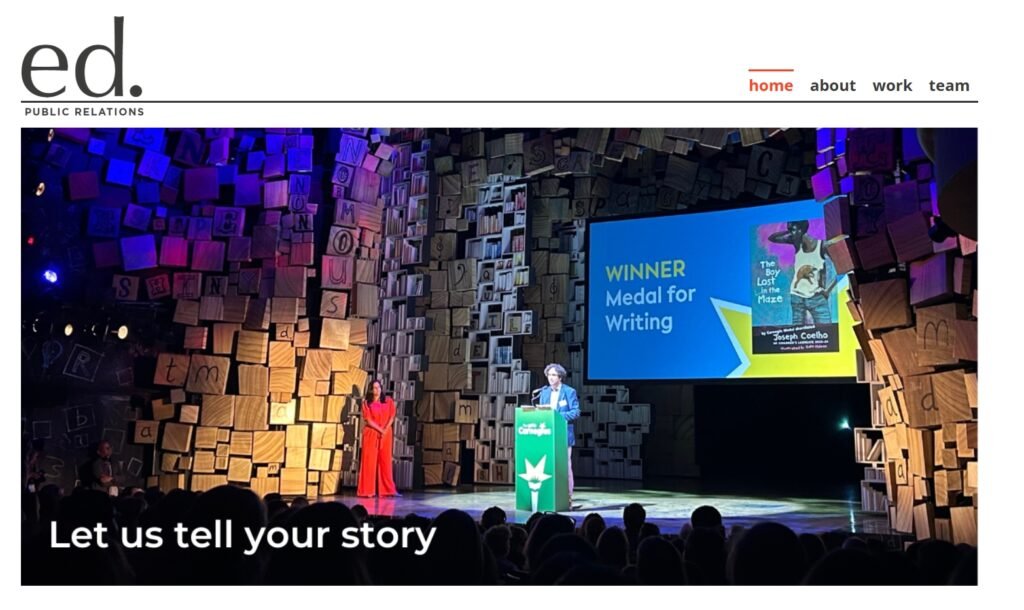 EDPR IS AN AWARD-WINNING COMMUNICATIONS AGENCY SPECIALISING IN BOOKS, CULTURE AND INCLUSIVE STORYTELLING