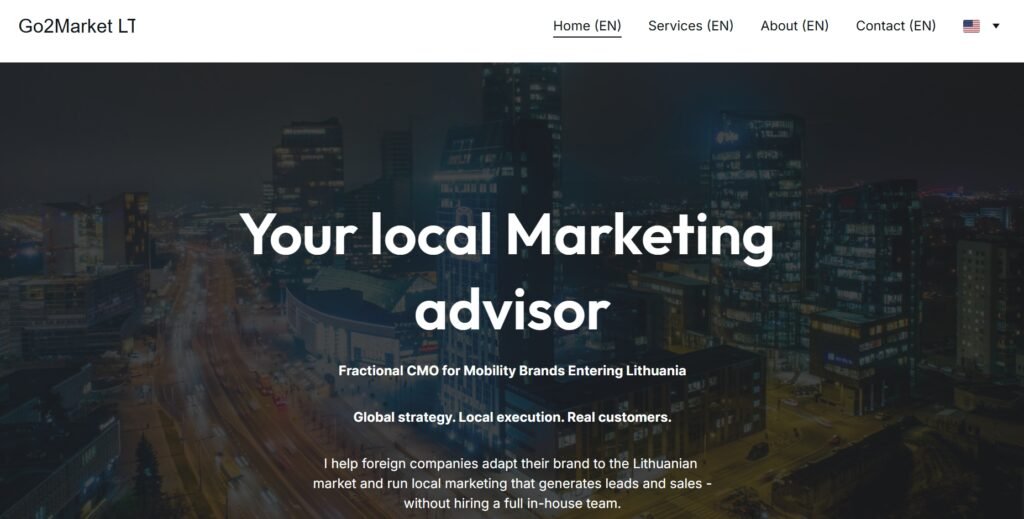 Go2Market LT says it helps foreign companies grow in Lithuania with local insight, B2B marketing support