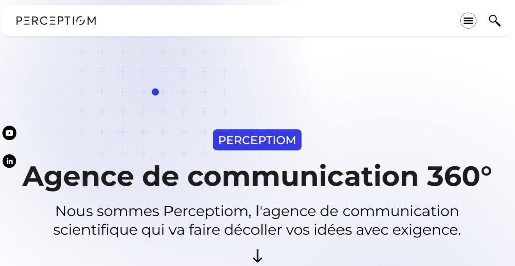 Nous sommes Perceptiom, l'agence de communication scientifique qui va faire décoller vos idées avec exigence.