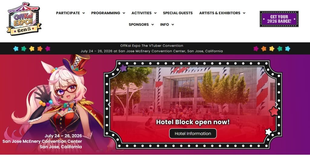 OffKai Expo describes itself as a VTuber-focused event and says its 2025 event had more than 6,900 attendees
