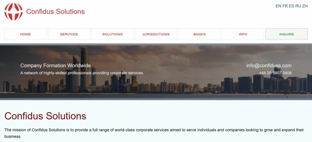 The mission of Confidus Solutions is to provide a full range of world-class corporate services aimed to serve individuals and companies looking to grow and expand their business.