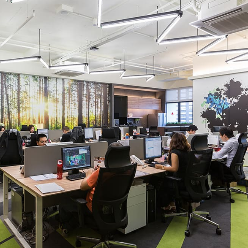 aboveA office inside Singapore