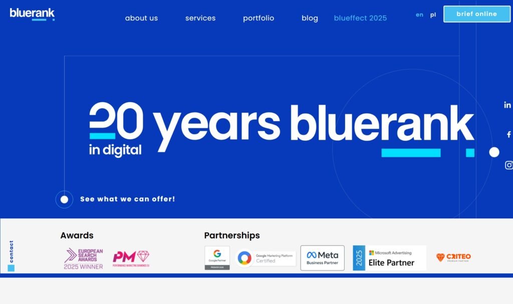 bluerank agency for SEO, Performance Marketing, Marketing Analytics, Media Buying, Content Marketing, Social Media, Digital Strategy and Creation