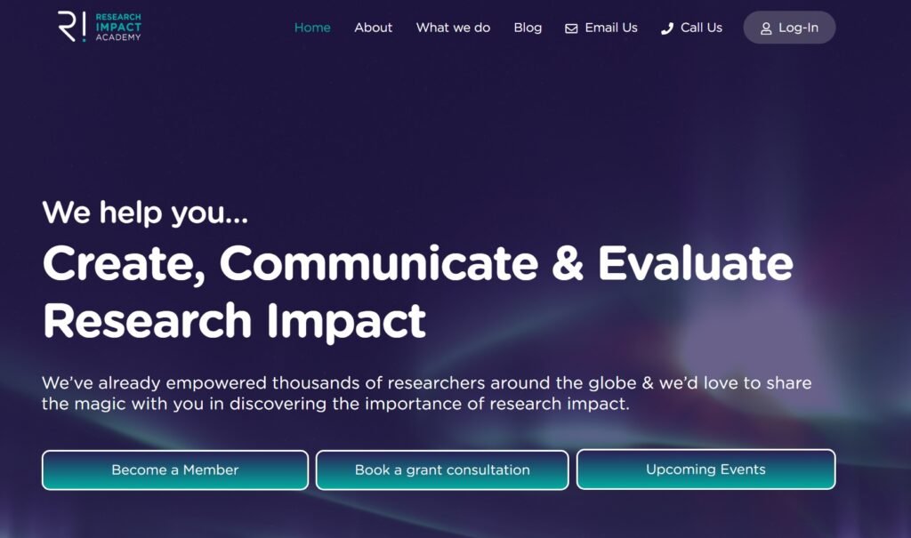 he Research Impact Academy empowers researchers, organisations, funders and governments to transform knowledge into meaningful action.