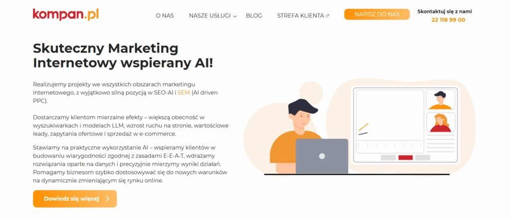 kompan.pl Skuteczny Marketing Internetowy wspierany AI!