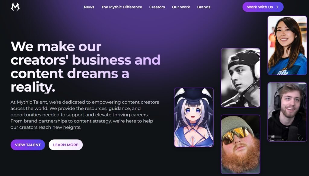 mythictalent make creators' business and content dreams a reality.