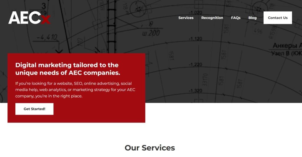 AECx is a digital marketing agency working exclusively with architecture, engineering, and construction companies