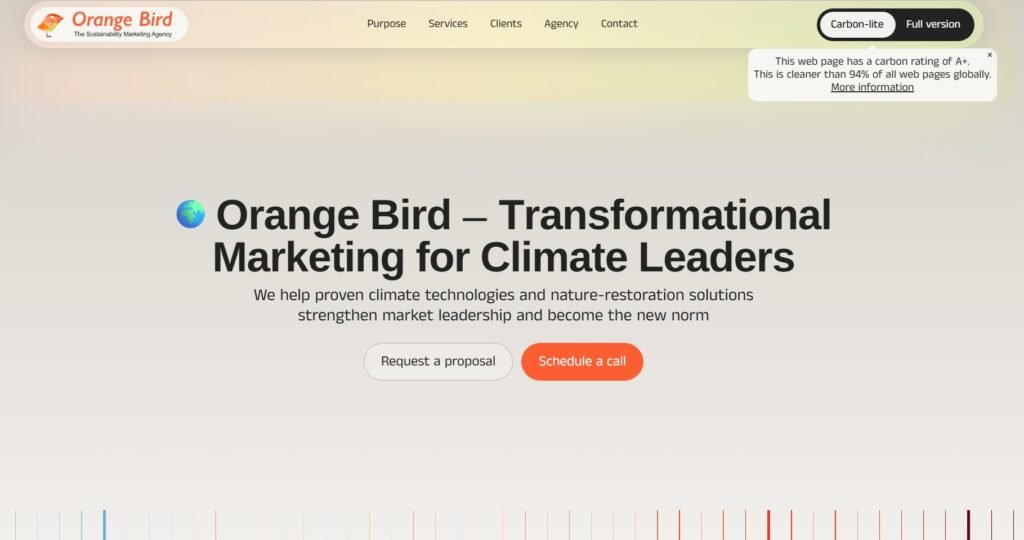 Orange Bird – Transformational Marketing for Climate Leaders