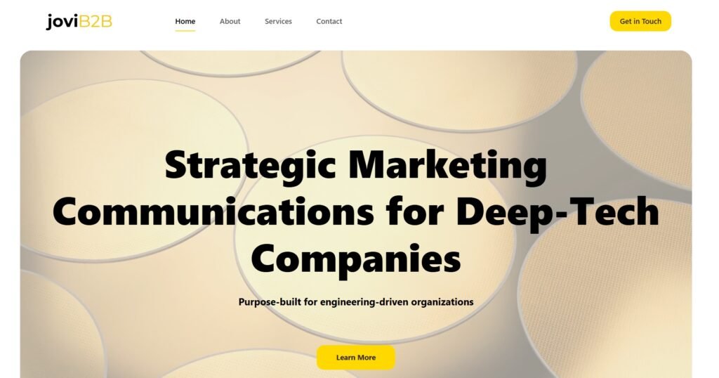 jovib2b Strategic Marketing Communications for Deep-Tech Companies