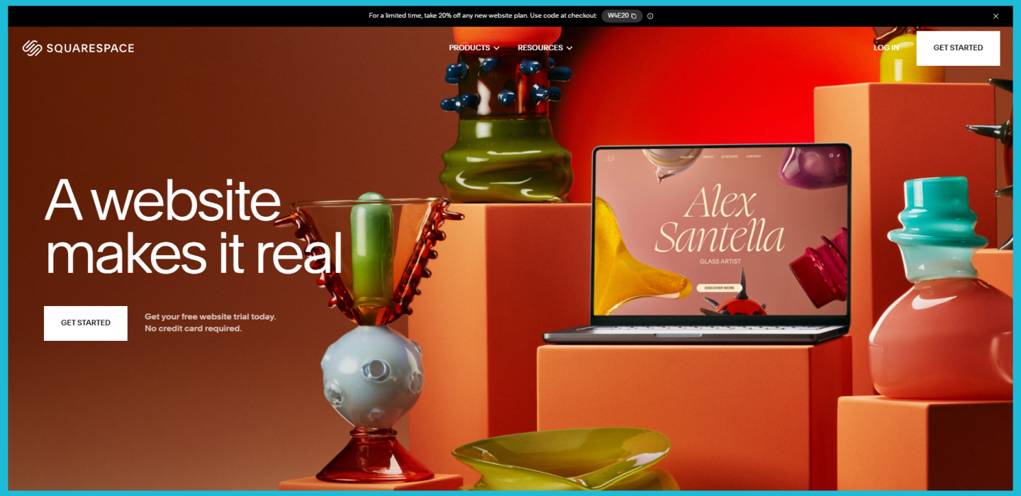 e-store creative option Squarespace